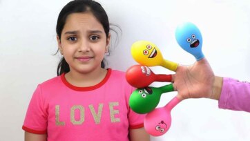Learn Colors with Finger Balloons Fun Color Learning Video for Kids