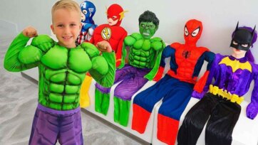 Funny Superhero Costume Play for Kids with Bright Colors and Big Imagination
