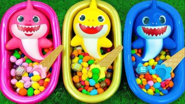 Colorful Shark Candy Surprise Playtime - Fun Colors and Sweet Learning for Kids